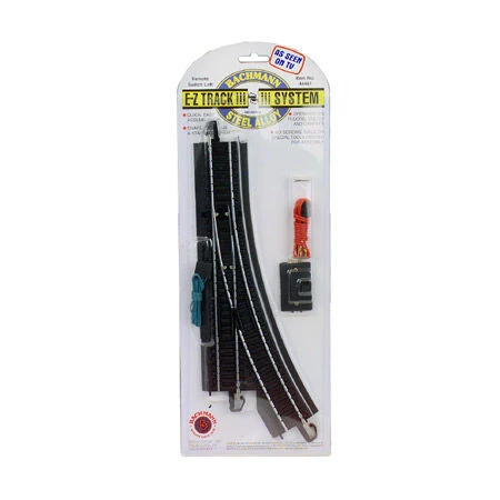 HO Steel EZ Remote Left-Hand Switch Bachmann BAC44461