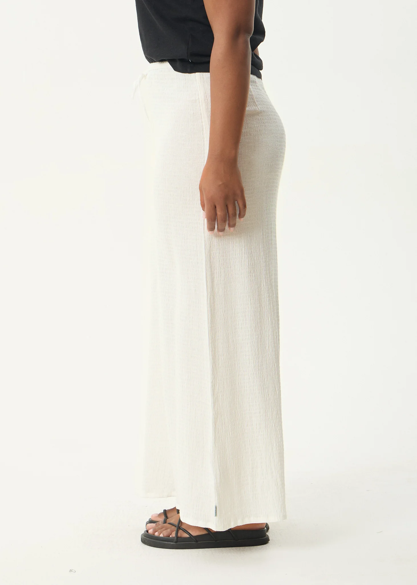 AFENDS Womens Frida - Seersucker Maxi Skirt - Off White