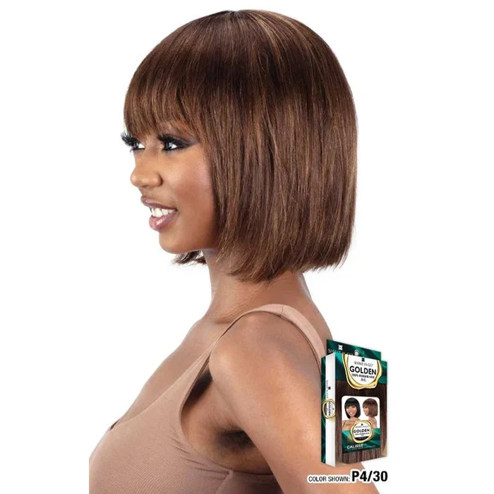 Shake-N-Go Golden 100% Human Hair Glueless Wig - CALISSE
