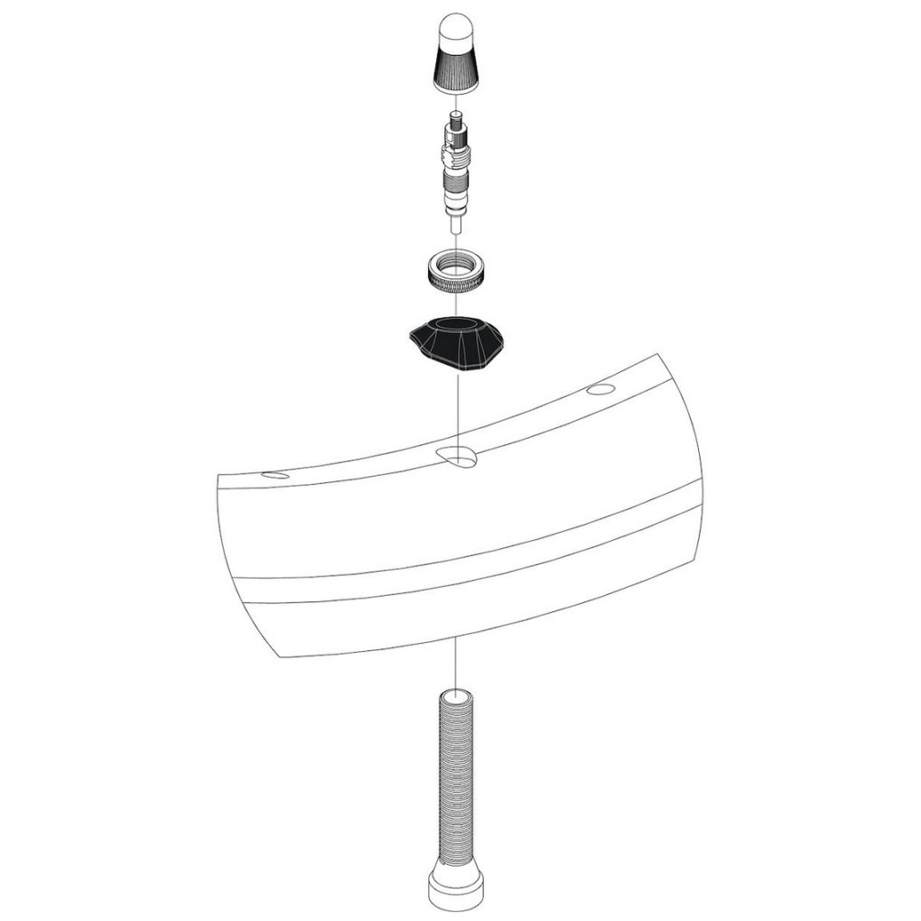 Vision Tubeless Valve Adaptor for Asymmetric Rims