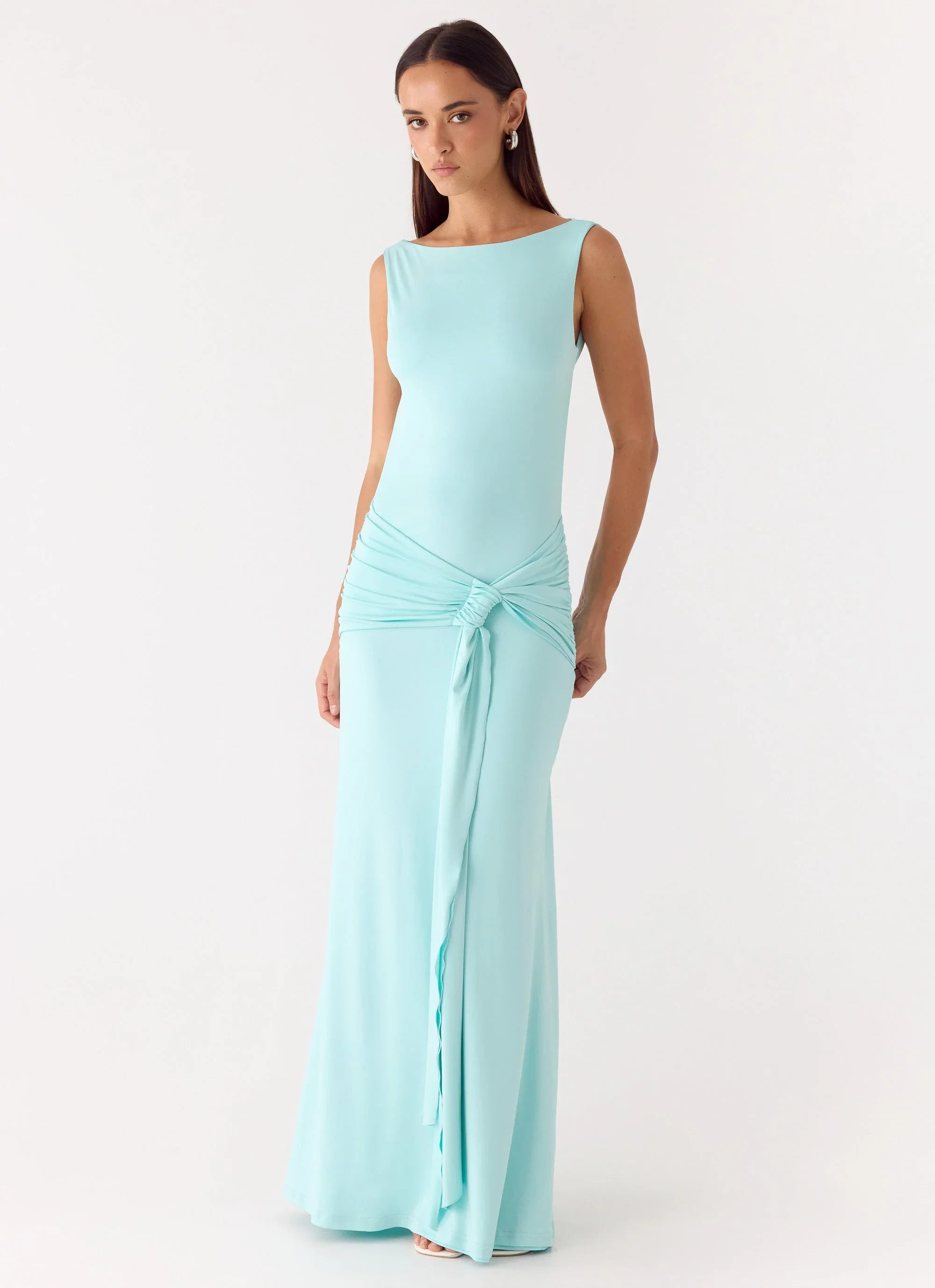 Fault Line Maxi Dress - Aqua