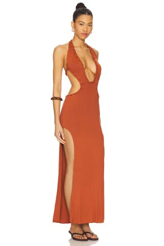 Isla Solid Braided Maxi Dress