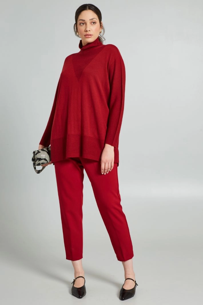 Cady cigarette trousers - RED