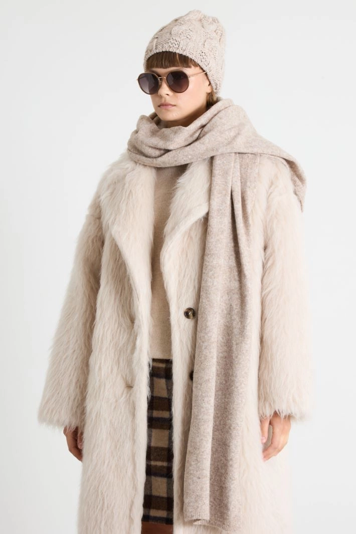 Cable-knit hat - LIGHT DOVE GREY