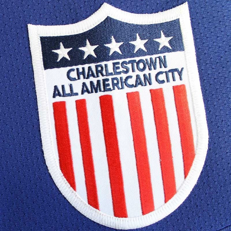 Slapshot Charlestown Chiefs Replica Away Hockey Jersey Blue