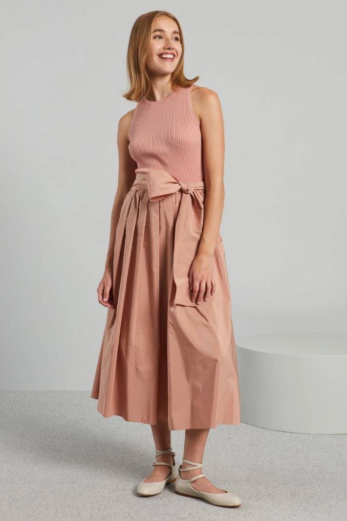 Full skirt in taffeta - PINK