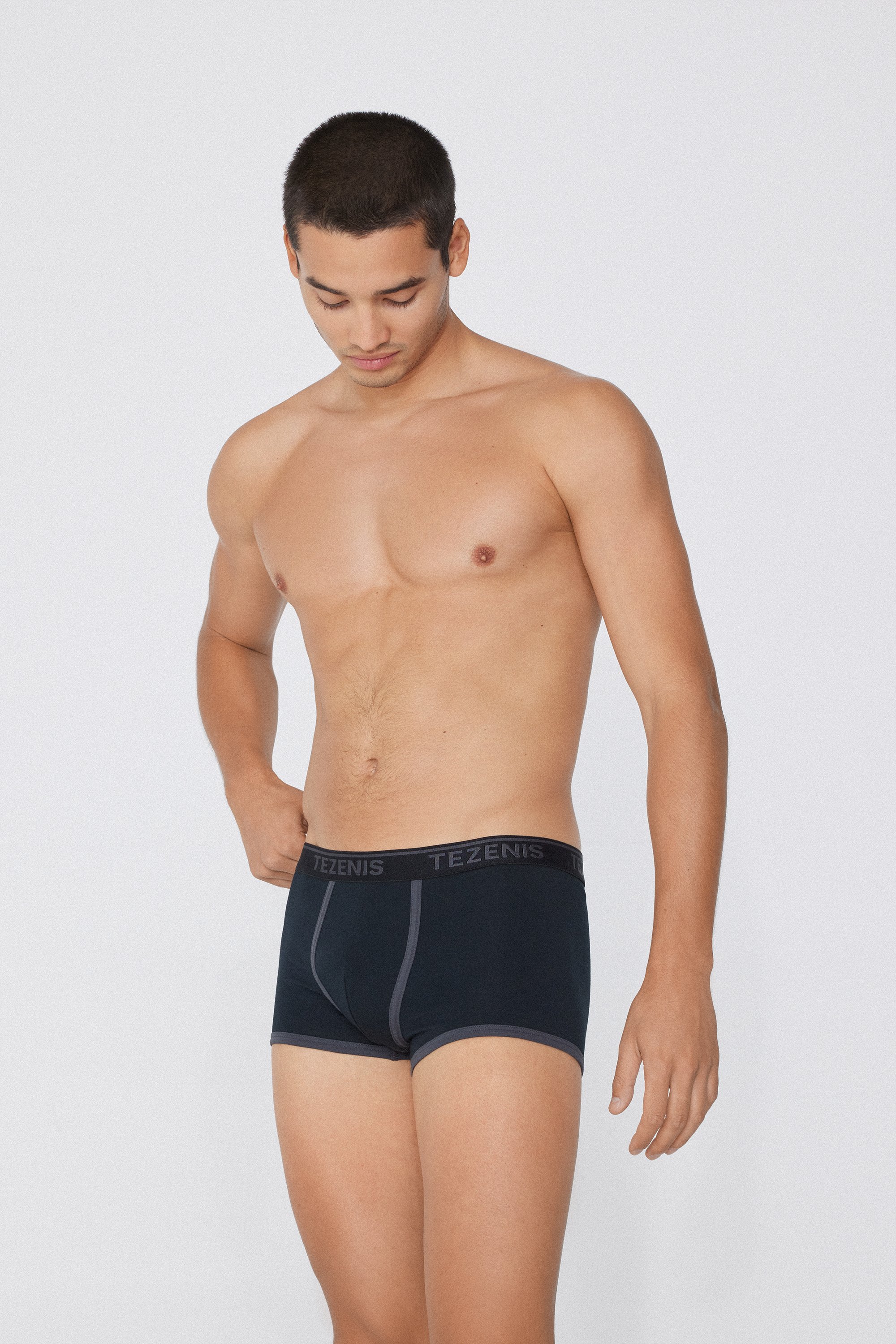 Organic Cotton Boxers with Contrasting Trim and Logo