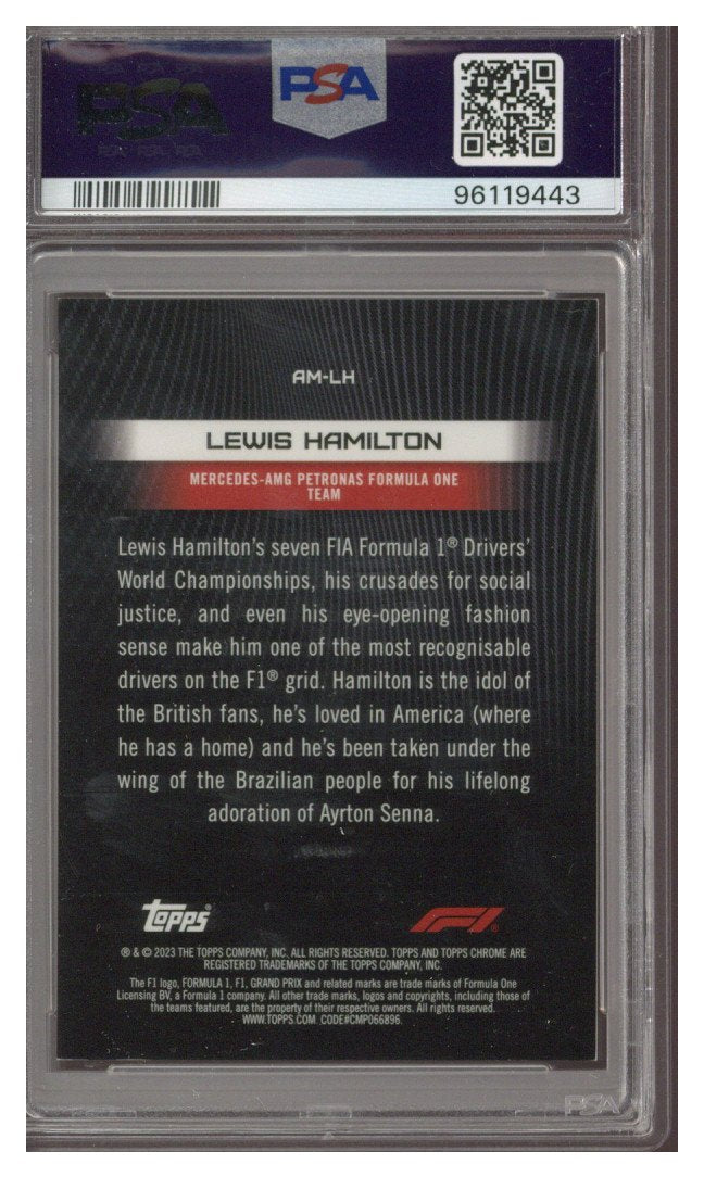 2023 Topps Chrome F1 Lewis Hamilton F1 Armour PSA 8