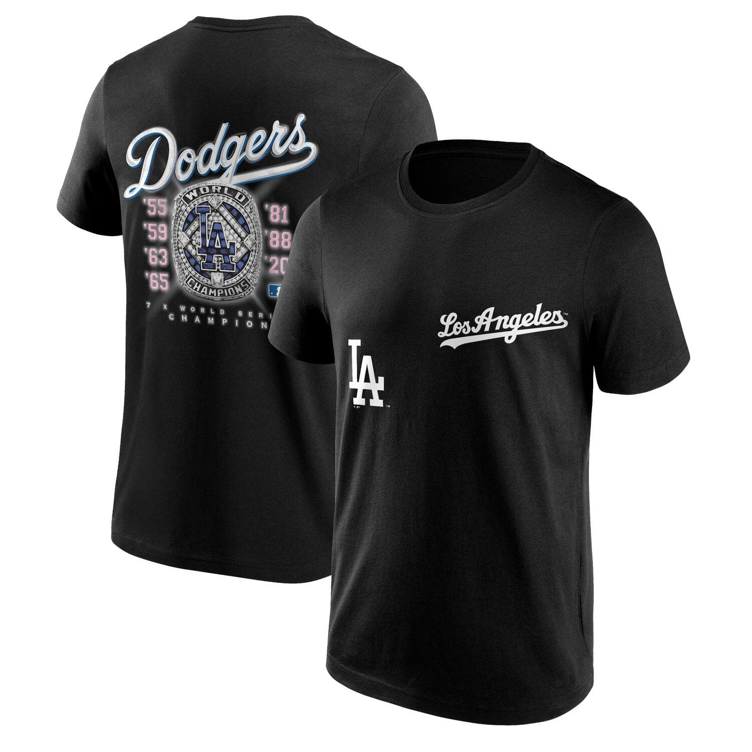 Los Angeles Dodgers Championship Ring MLB T-Shirt Black