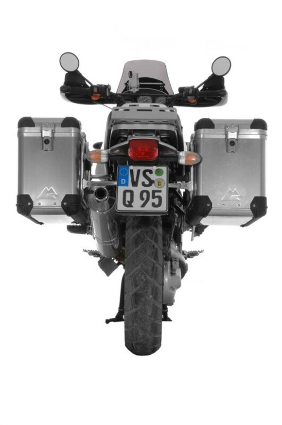 Touratech ZEGA Pro 38/45 suitcase - Black support included - AluminumRef: Trt01513A / 01-052-3181-0