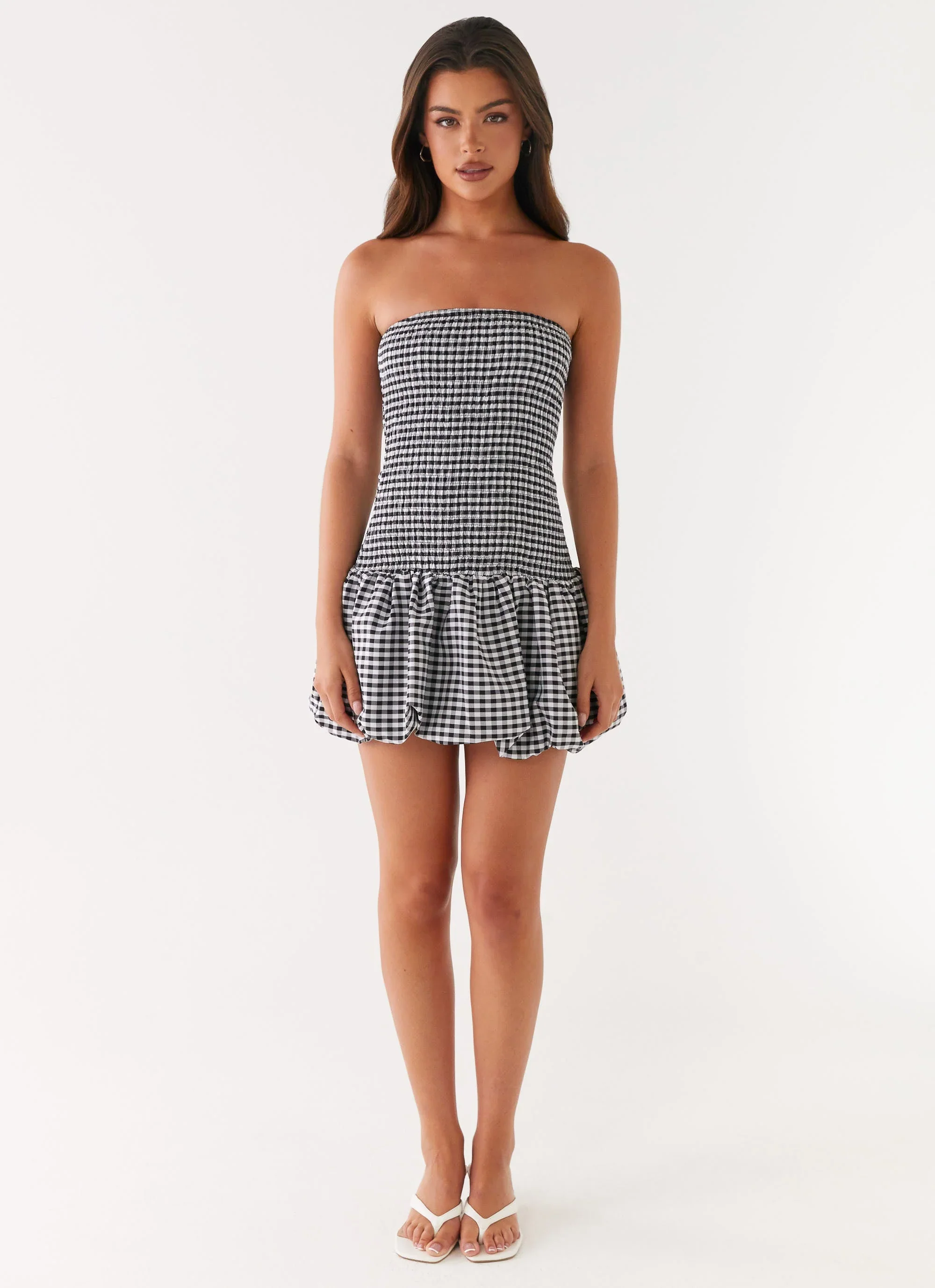 Martell Mini Dress - Black Gingham