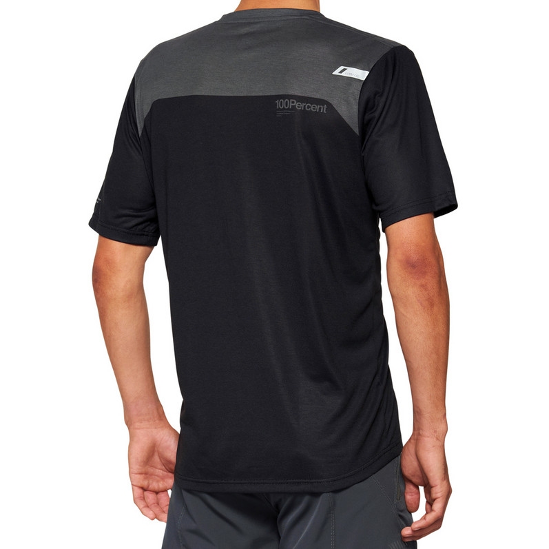 100% Airmatic Short Sleeve Jersey Men - black/charcoal