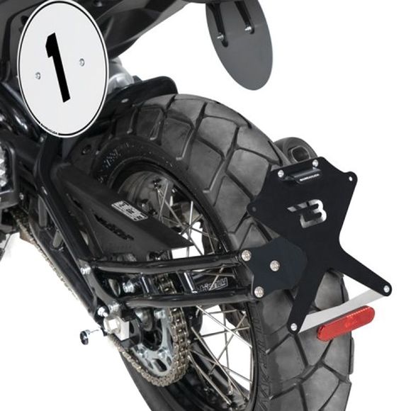 Barracuda Black Side Naked Plate Holder - BlackBENELLI 500 LEONCINO 500 - 2016 - 2025Ref: bar0238 / bl5104-sn