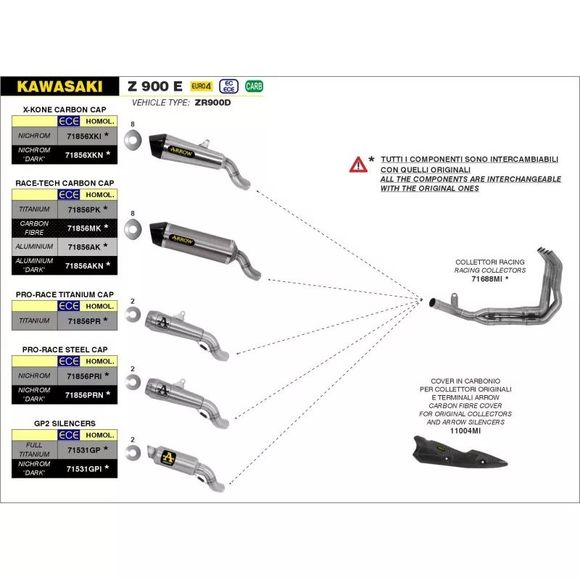 Arrow Racing HeaderRef: Aw0721 / 71688Mi