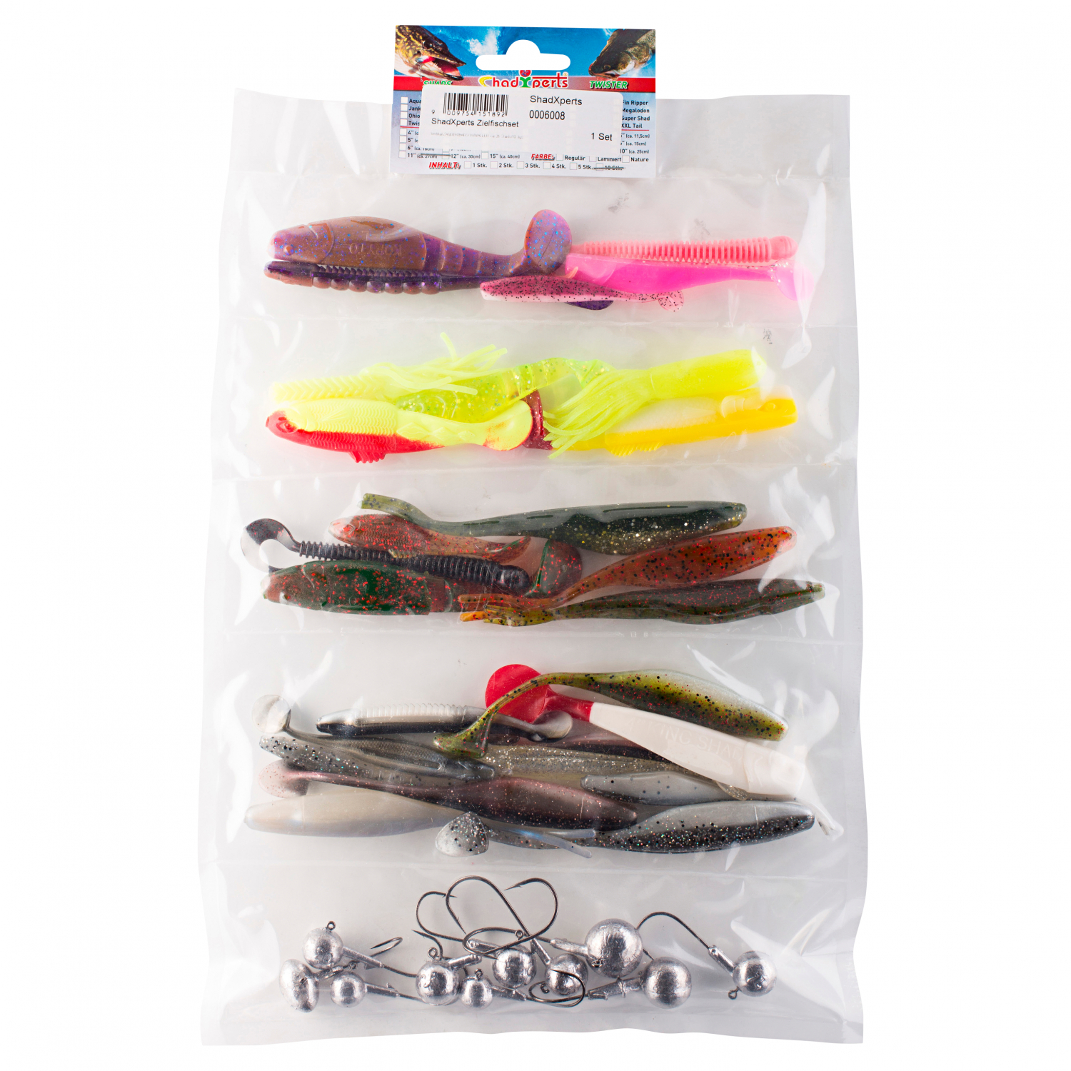 ShadXperts Shad\/Jig Head Set Vertical Zander\/Perch\/Catfish