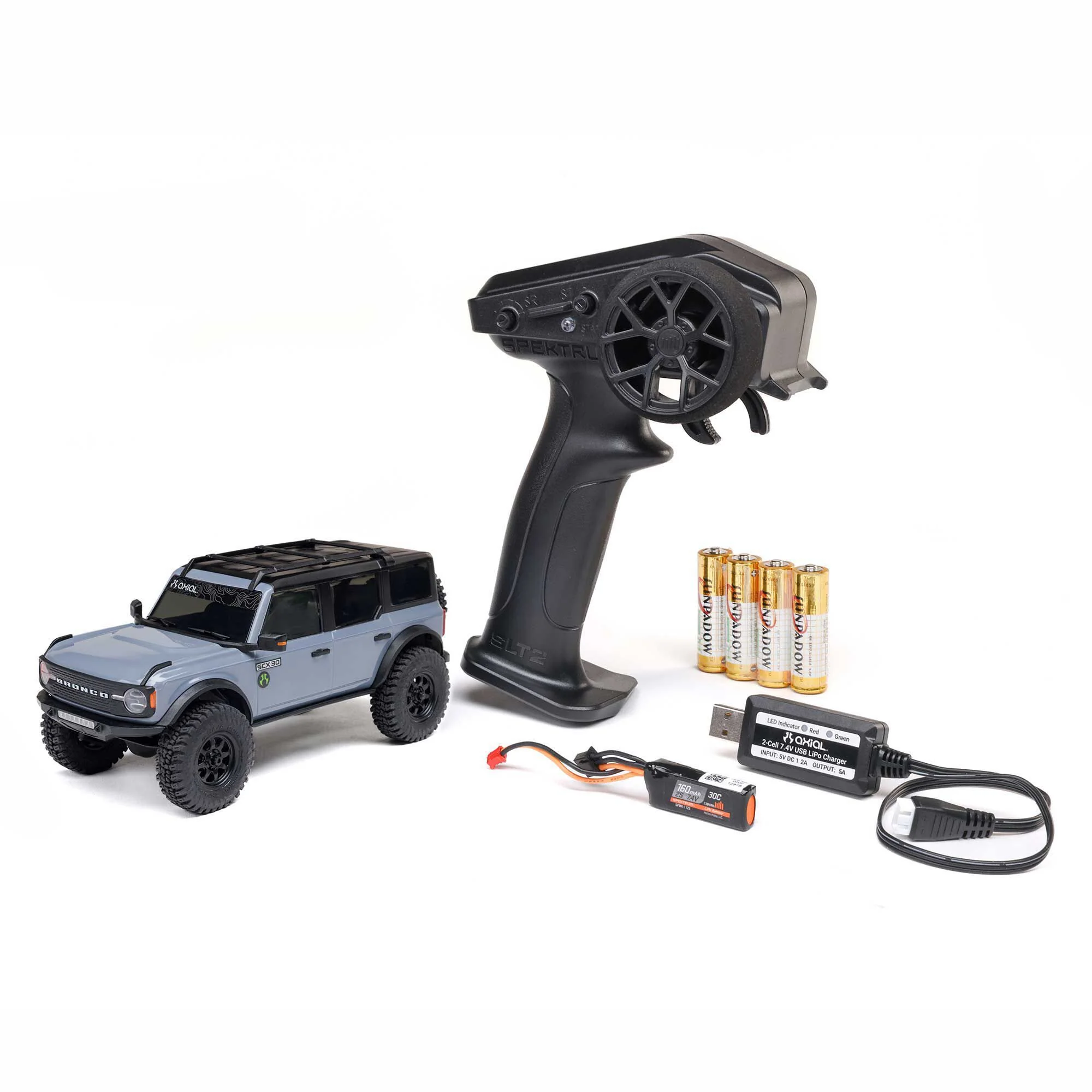 1/30 SCX30 Ford Bronco 4X4 RTR Brushed Rock Crawler Axial AXI-2048T1