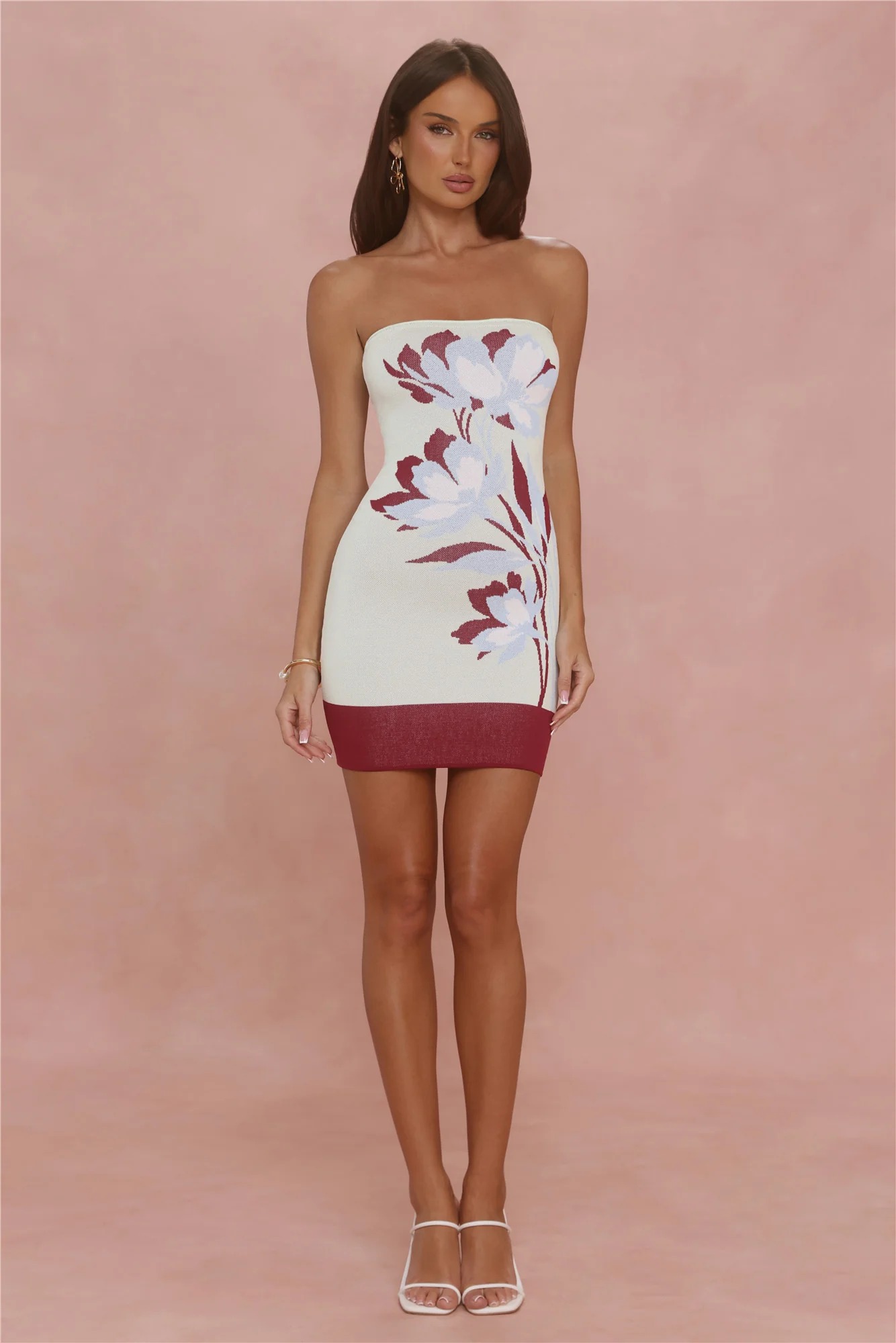 Lookbook Living Knit Strapless Mini Dress Multi