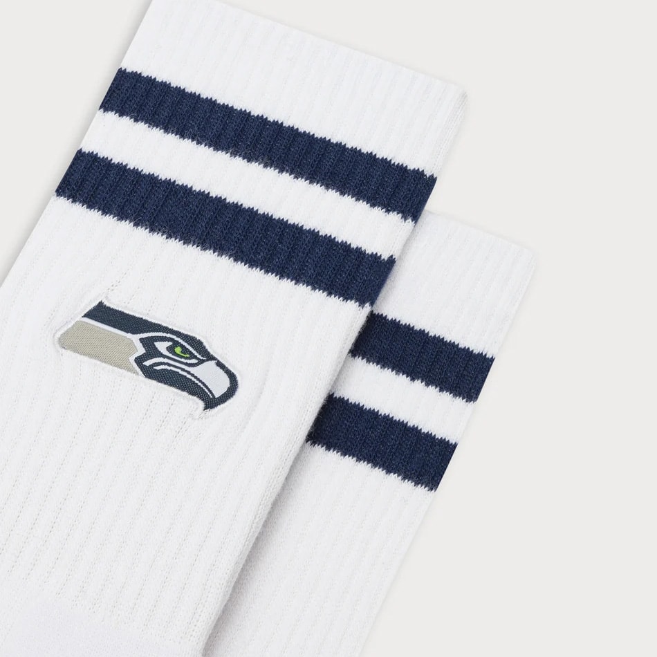 Seattle Seahawks L&L '90 Classics NFL Crew Socks White