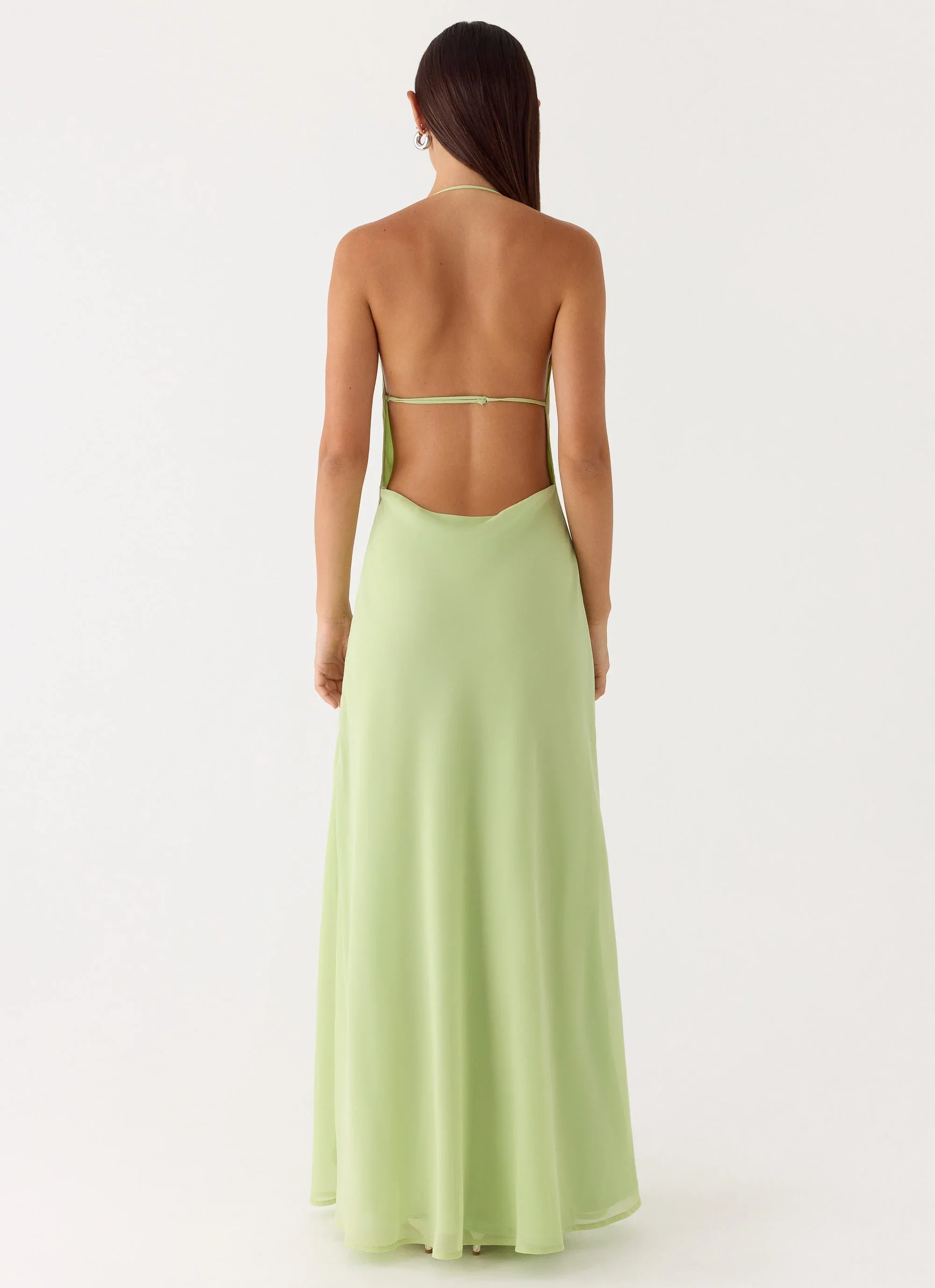 Morning Crush Cowl Maxi Dress - Lime