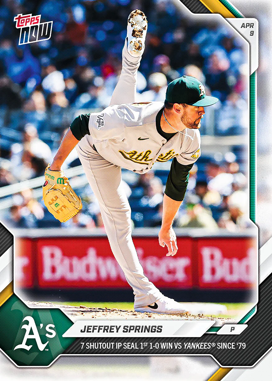 Jeffrey Springs - 2026 MLB Topps NOW® - Card 66 - PR: 372