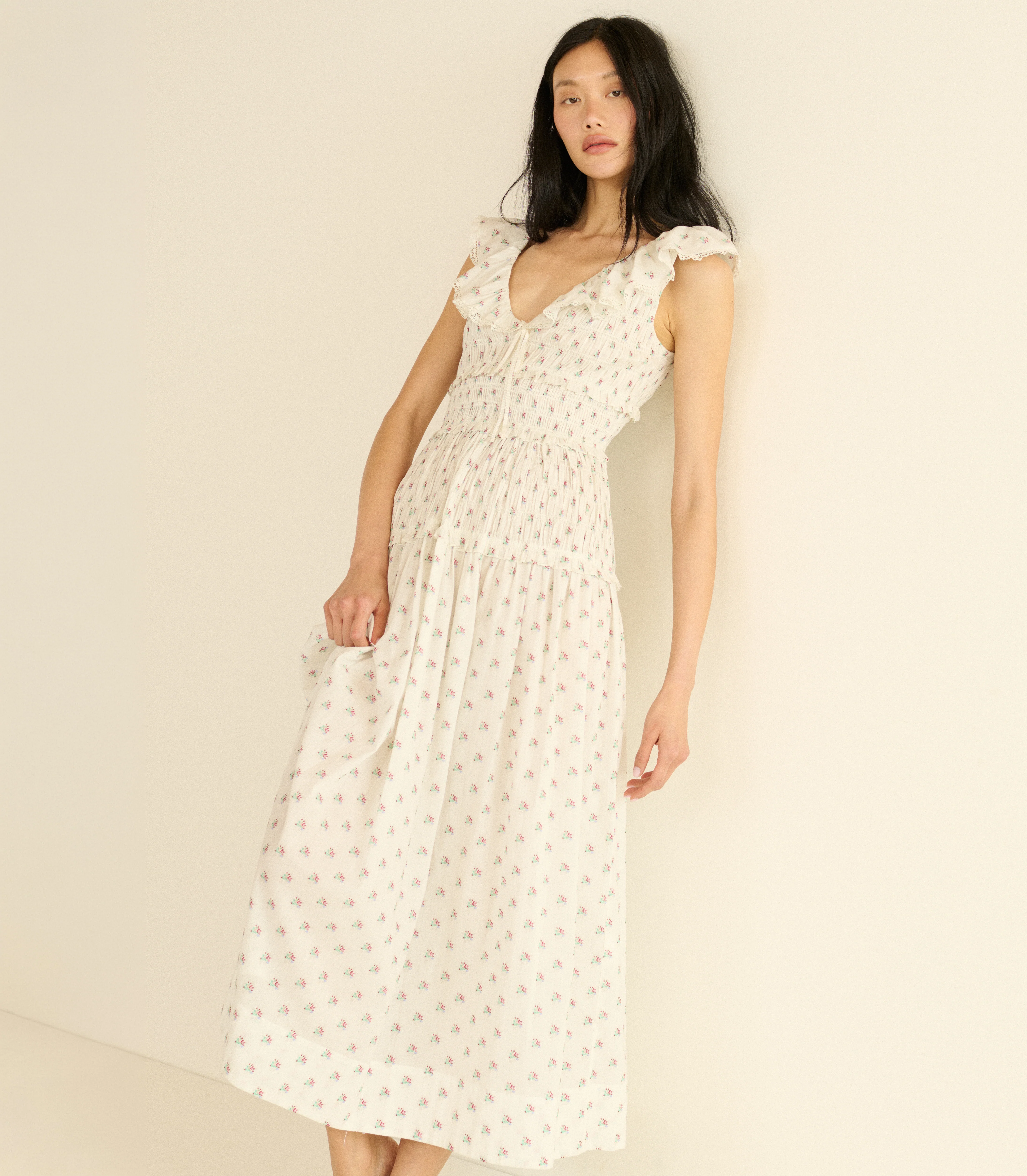 Sorina Midi Dress - Petit Posy Calico