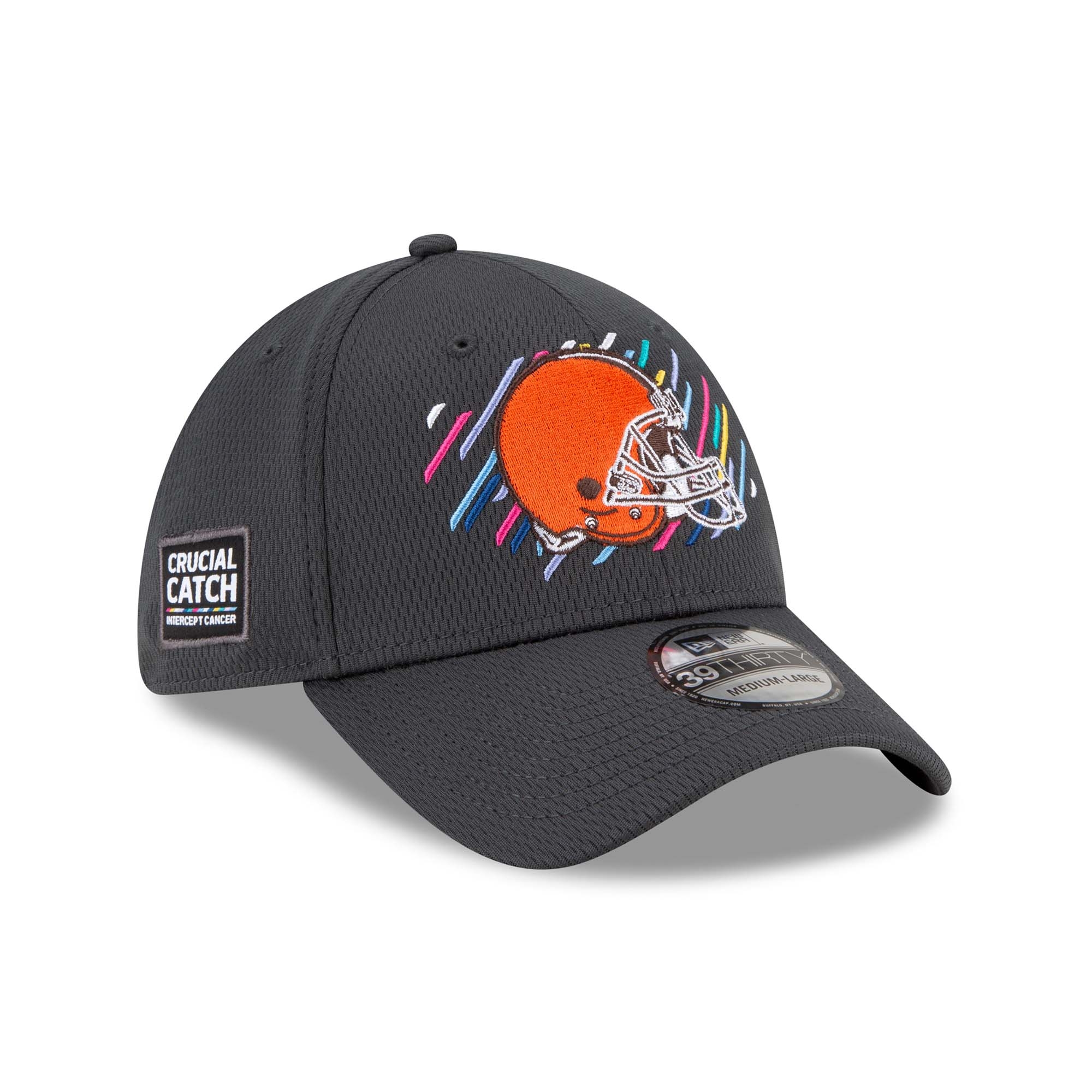 Cleveland Browns 2021 NFL On-Field Crucial Catch New Era 39THIRTY Flex Fit Cap