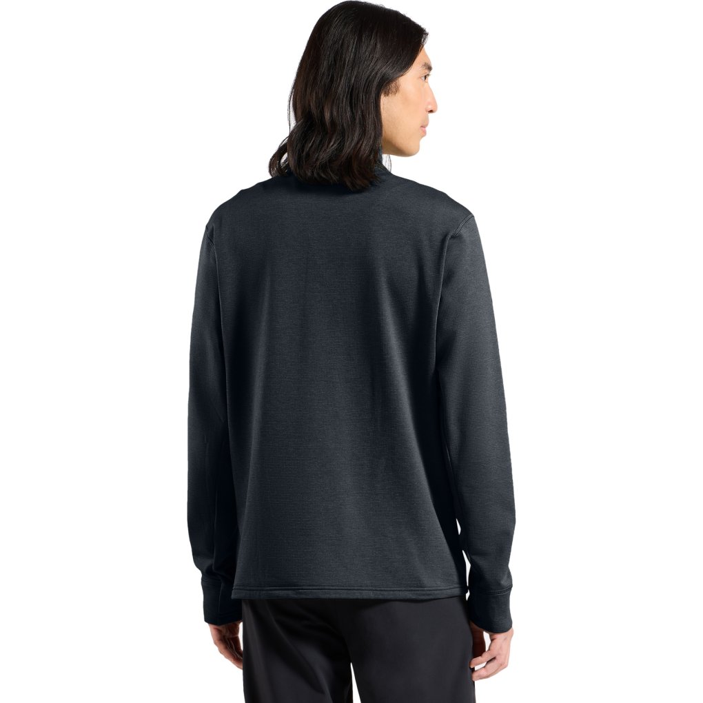 Odlo Essentials Grid Fleece Full-Zip Multisport Mid Layer Men - black melange