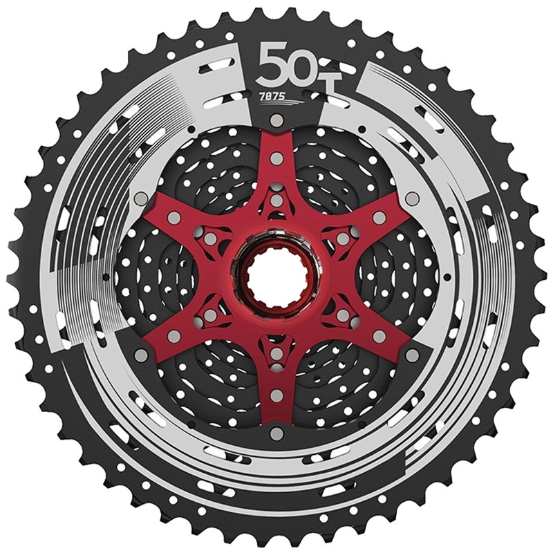 SunRace CSMZ90 Cassette 12-speed - 11-50 - black / red