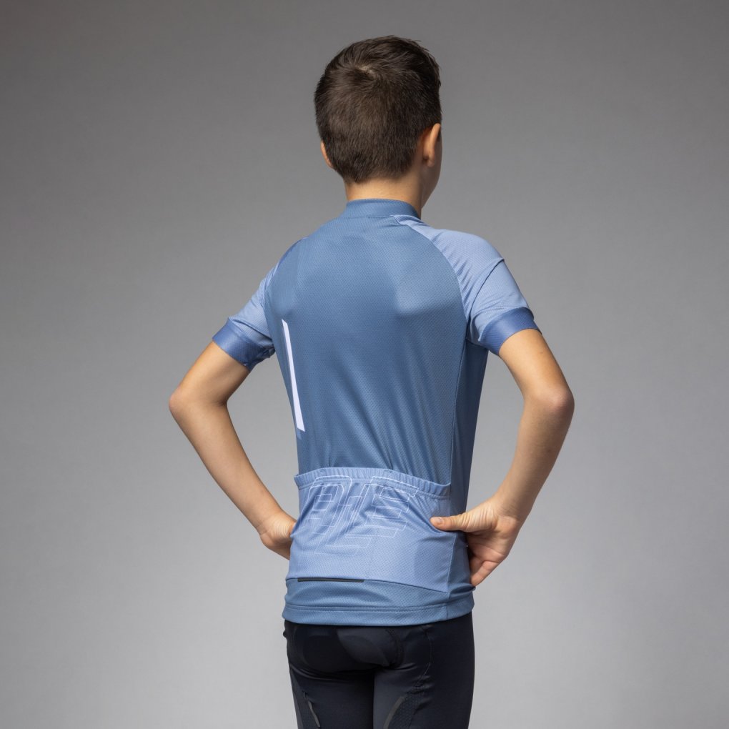 Alé Follow Me Short Sleeve Jersey Kids - steel blue