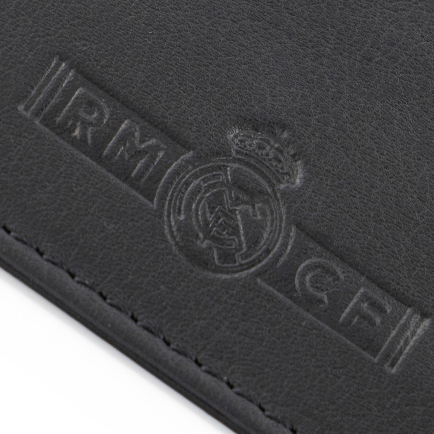 Black Leather Card Holder Real Madrid
