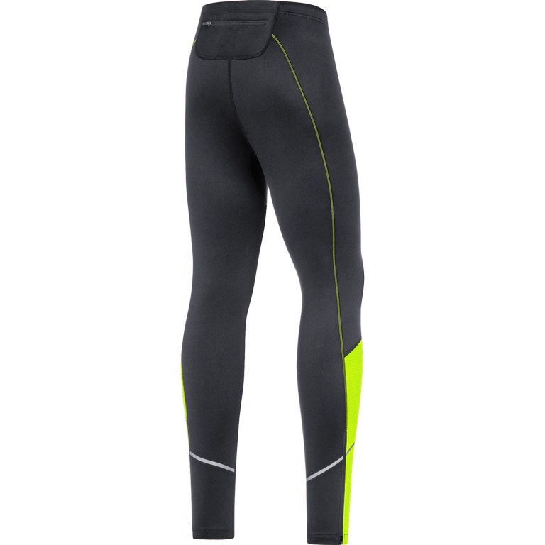 GOREWEAR R3 Thermo Tights Men - black/neon yellow 9908
