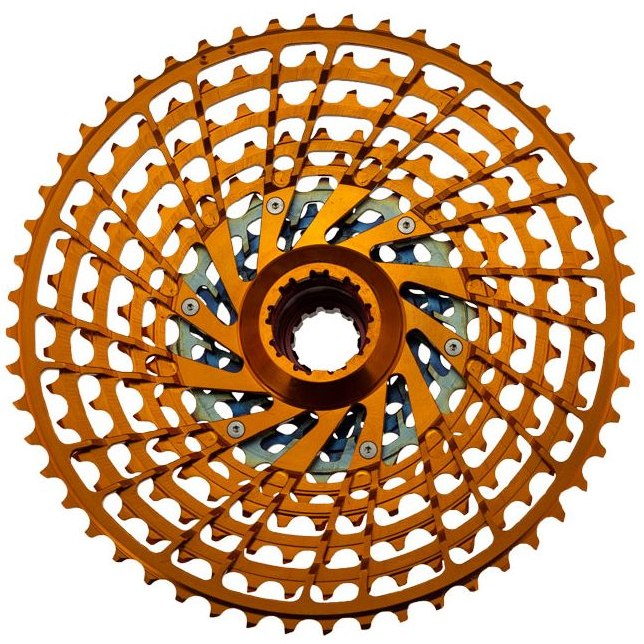 KCNC MTB Cassette 9-52T for SRAM 12-speed - orange-gold
