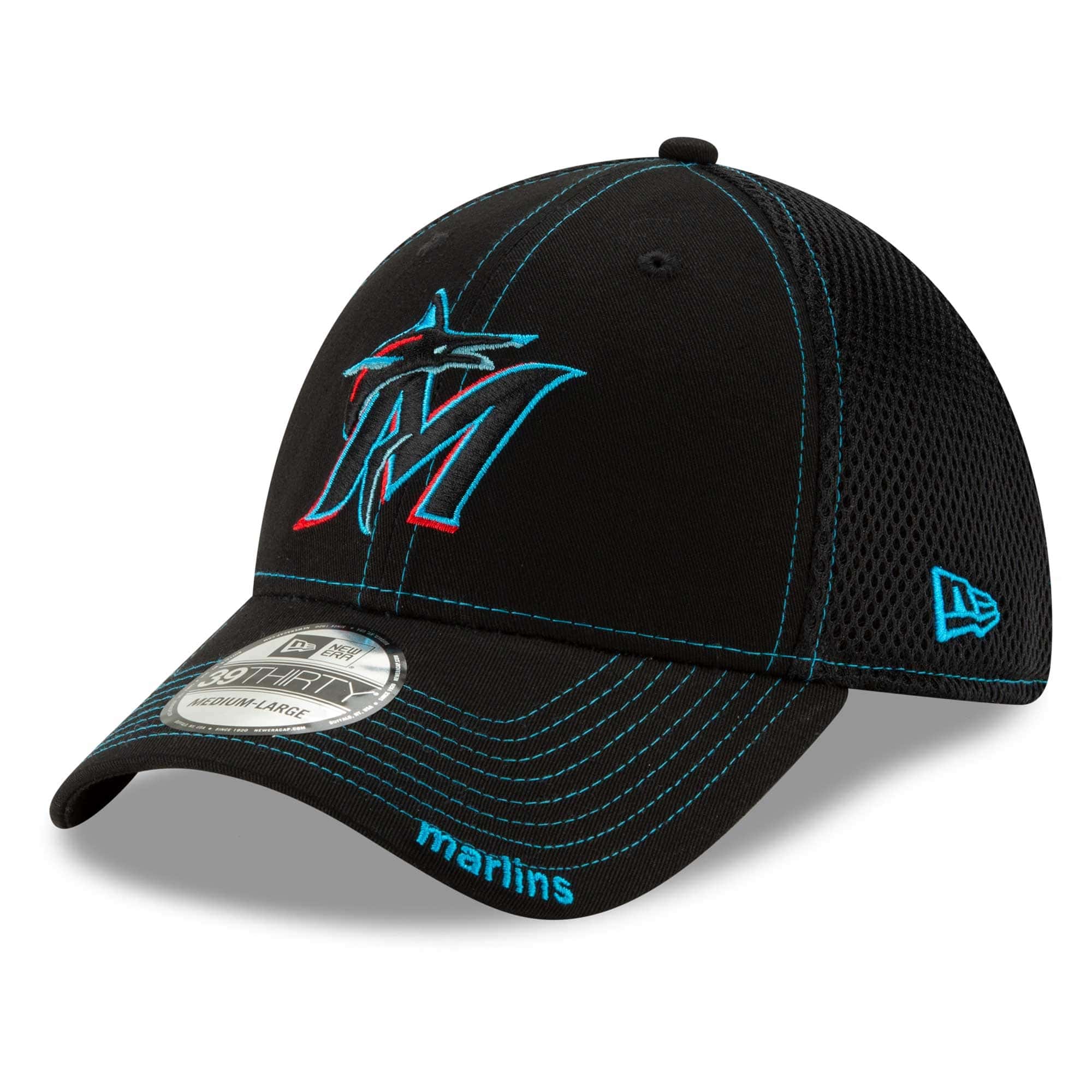 Miami Marlins Team Neo New Era 39THIRTY MLB Cap