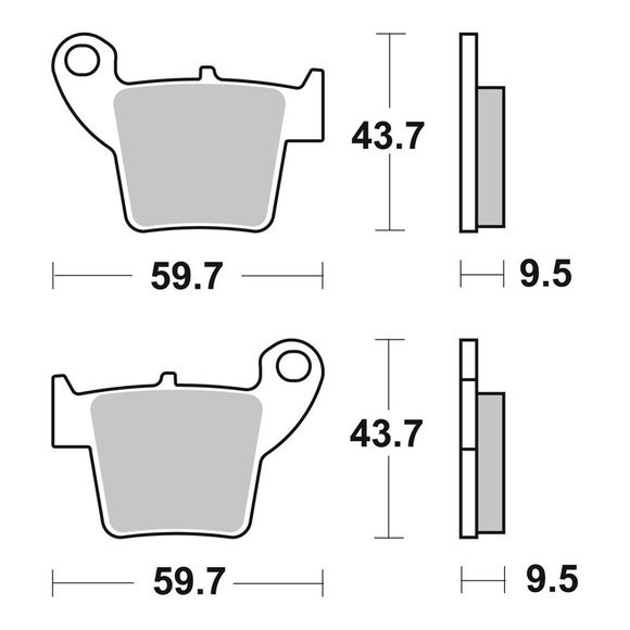 SBS 777CS Organic Rear Brake PadsRef: 777CS / 777110