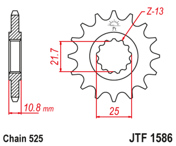 JT. Anti -noise steel 1586 - 525Ref: Jtc00595A / 1126792002