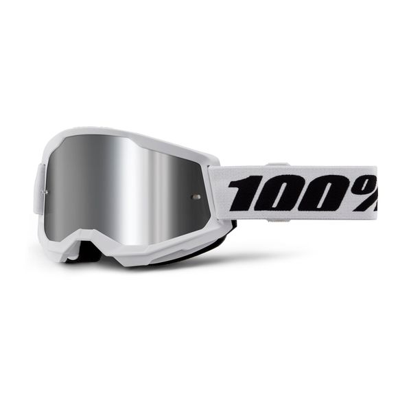 Cross goggle 100% strata 2 white - mirror silver 2025 - whiteRef: CE1370 / 50028-00019