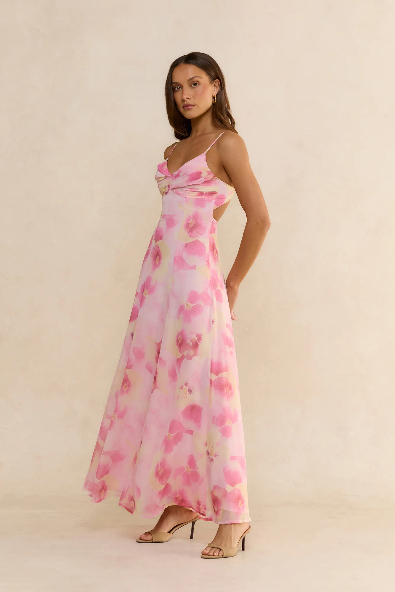 Blushing Meadow Maxi Dress Pink