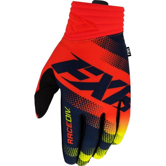 FXR PRIME MIDNIGHT/HI VIS/NUKE RED 2022 cross Gloves - Black / YellowRef: FXR0239