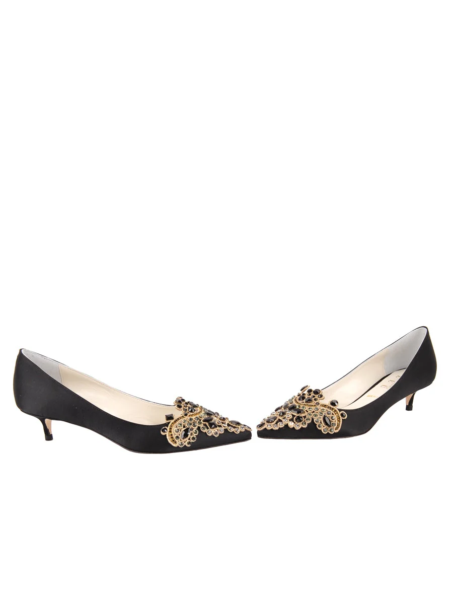 Brinsley Pointed Toe Kitten Heel