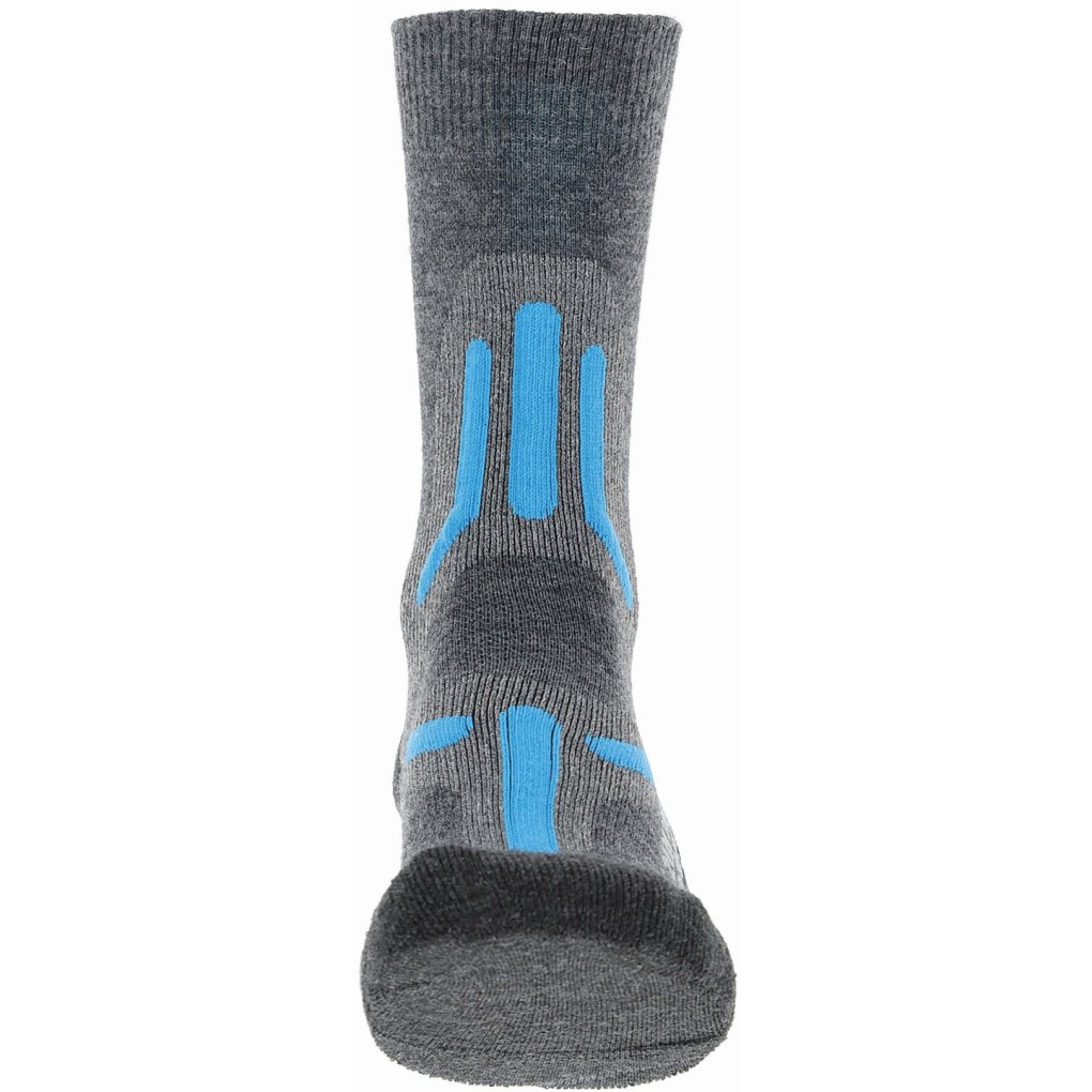 UYN Trekking 2In Merino Mid Cut Socks Women - Mid Grey/Turquoise