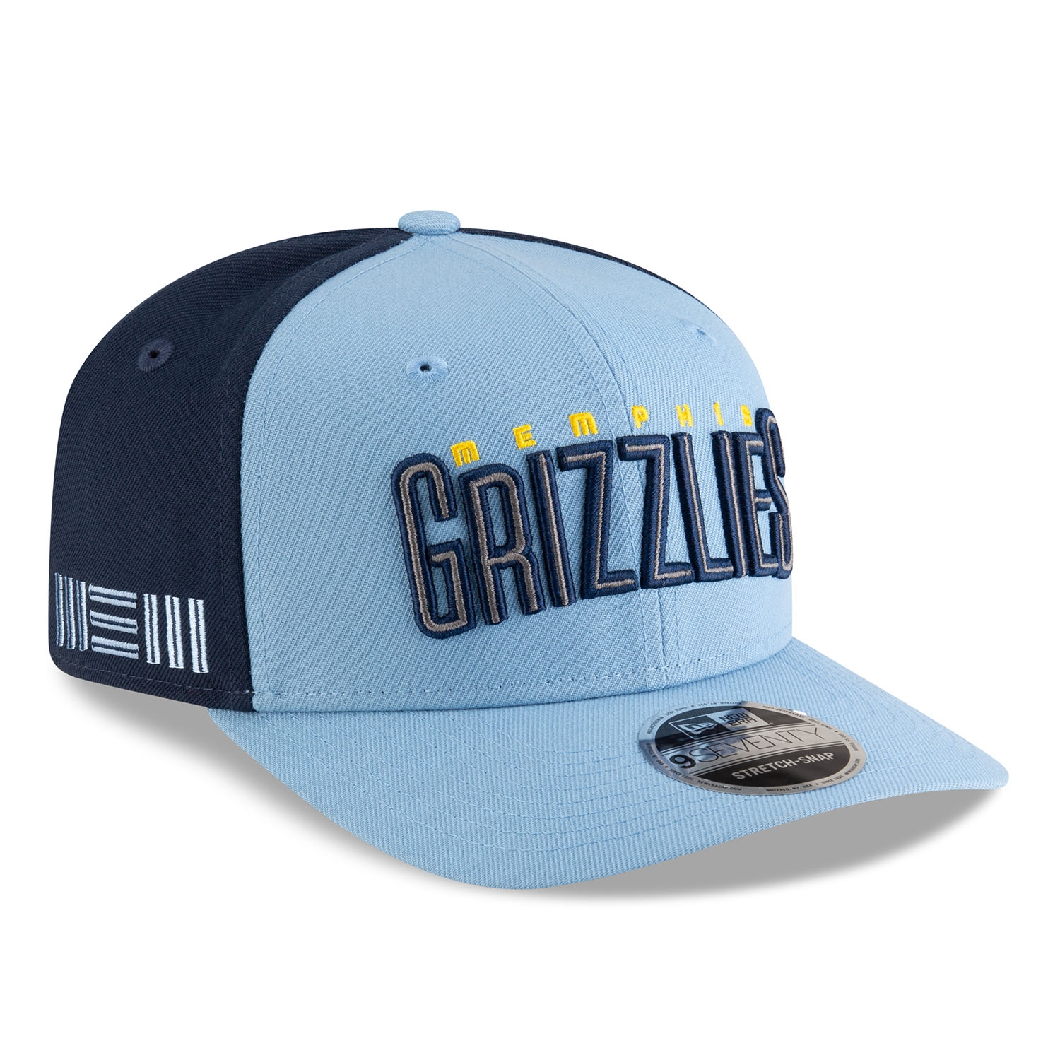 Memphis Grizzlies 2025-26 NBA Statement Stretch-Snap 9SEVENTY Cap Blue