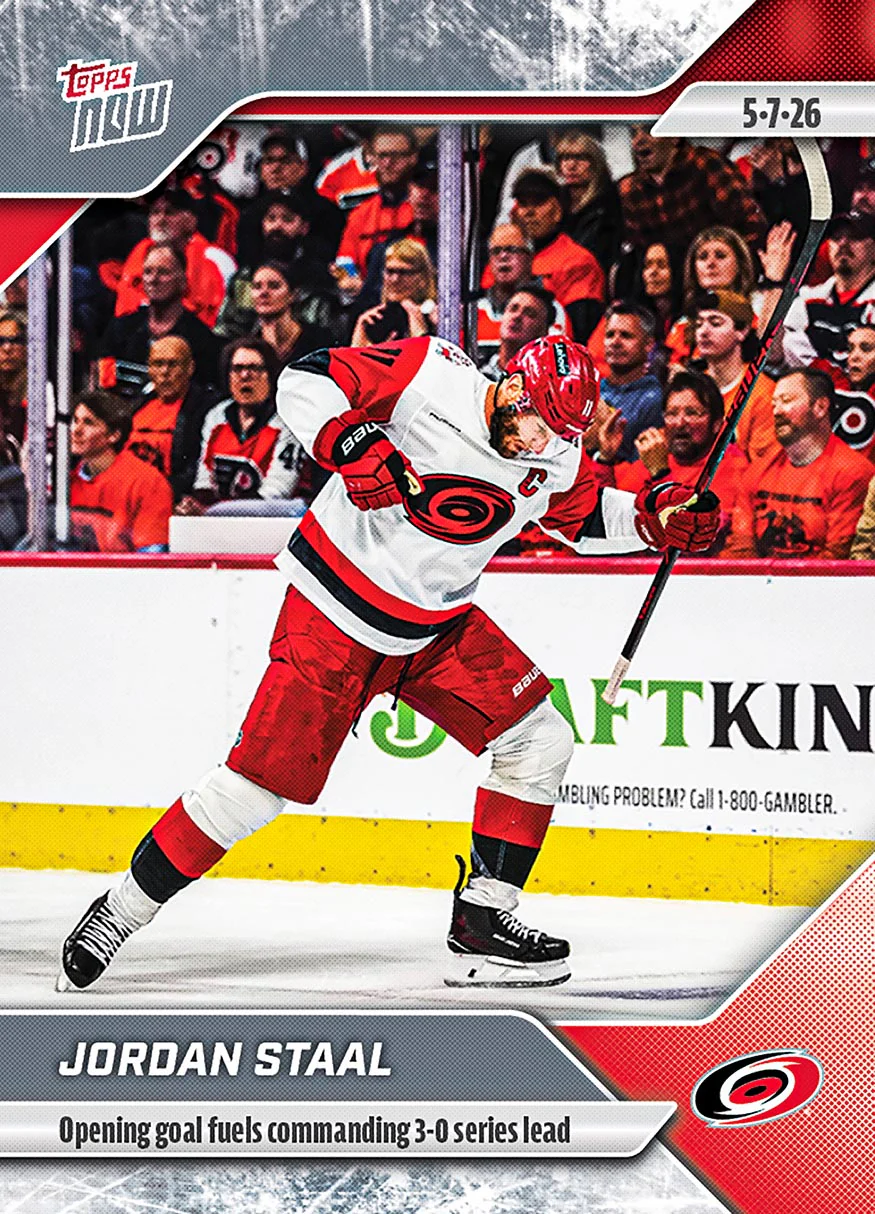 Jordan Staal - 2025-26 NHL Topps NOW® - Sticker # 168 Pack - PR: 160