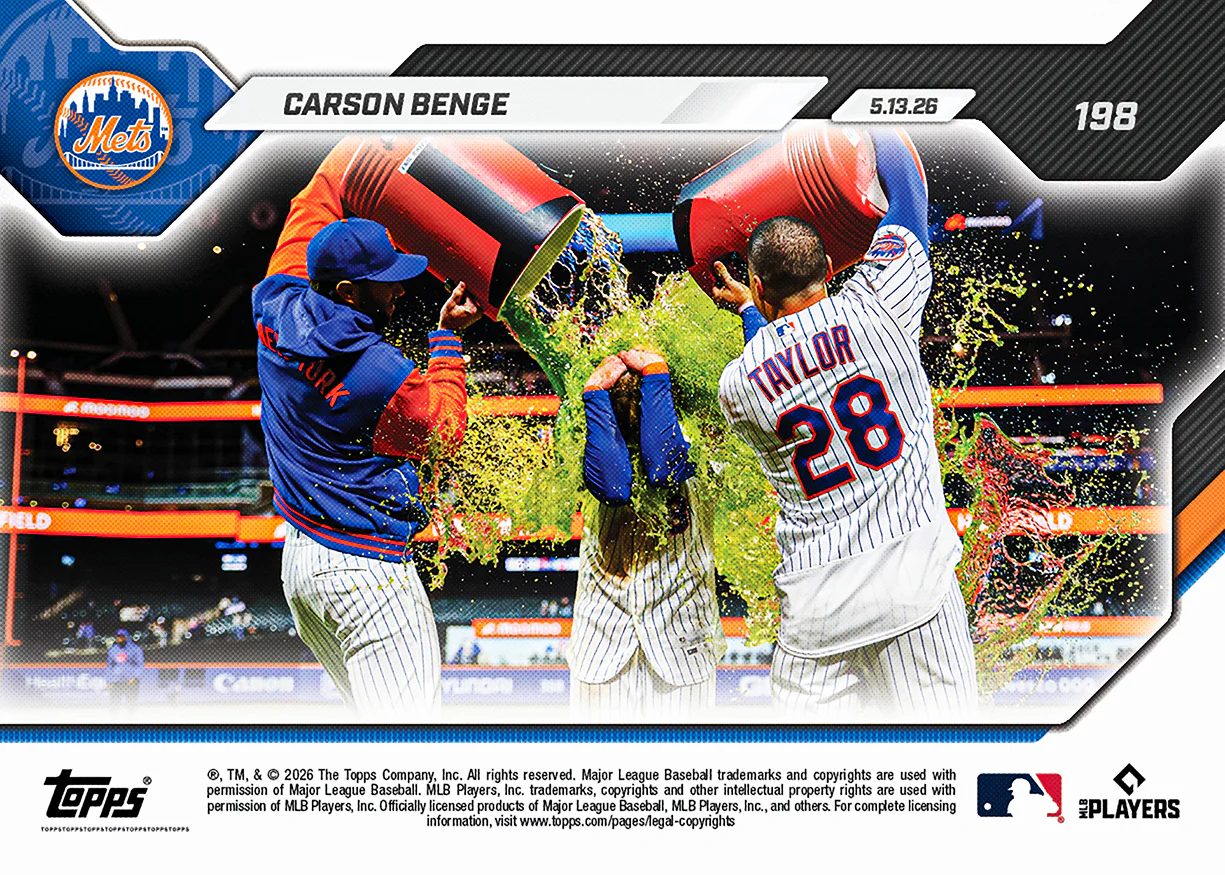 Carson Benge - 2026 MLB Topps NOW® - Card 198