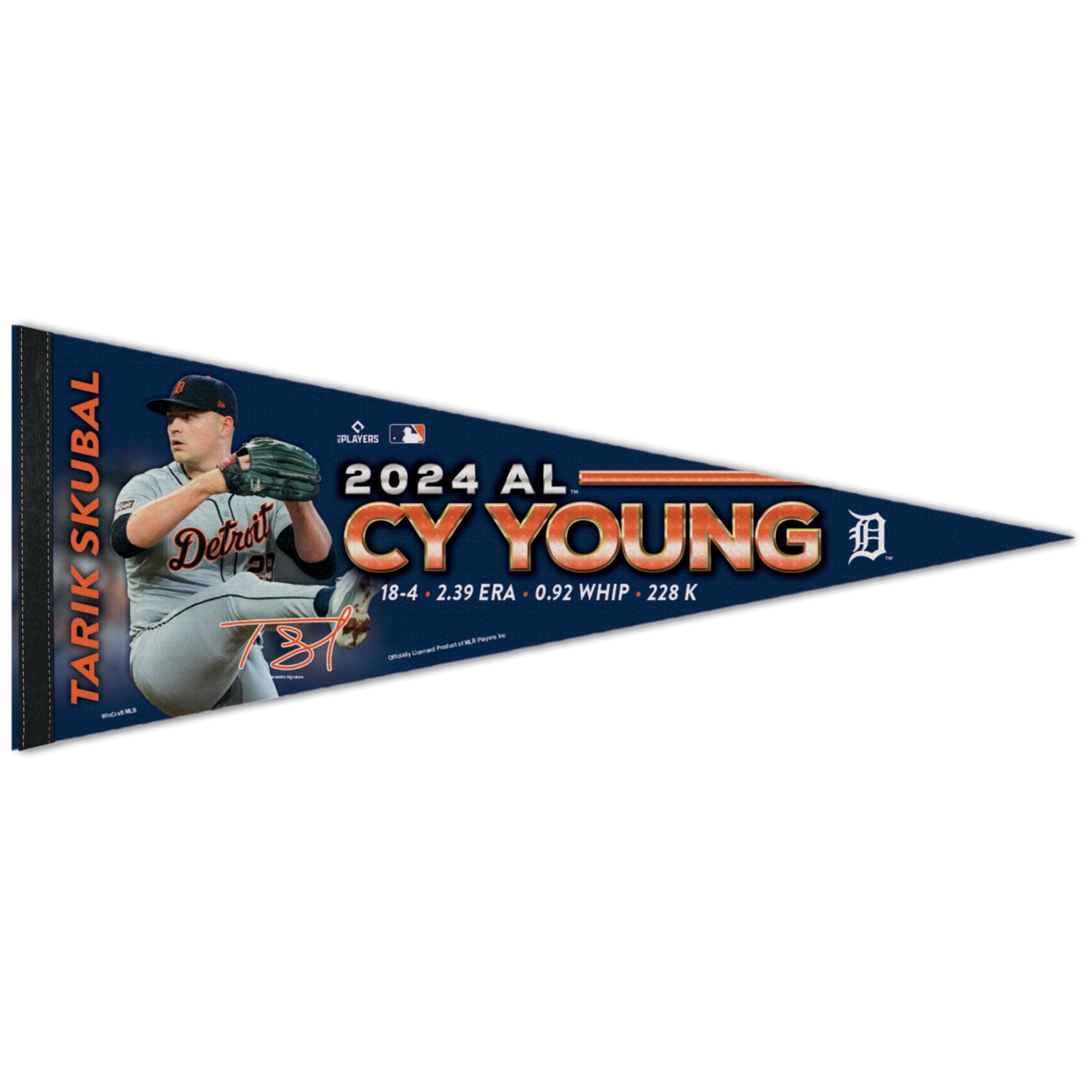 Tarik Skubal Detroit Tigers Cy Young Award Premium MLB Pennant