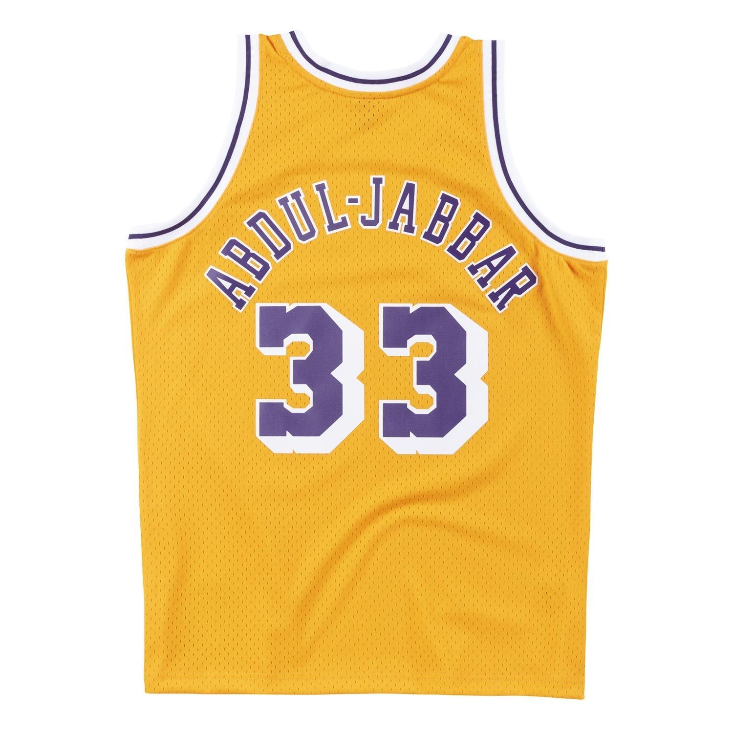 Kareem Abdul-Jabbar #33 Los Angeles Lakers 1984-85 Mitchell & Ness Swingman NBA Jersey Yellow