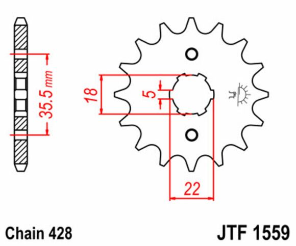 JT. Standard steel 1559 - 428Ref: Jtc01369A / 1077280001
