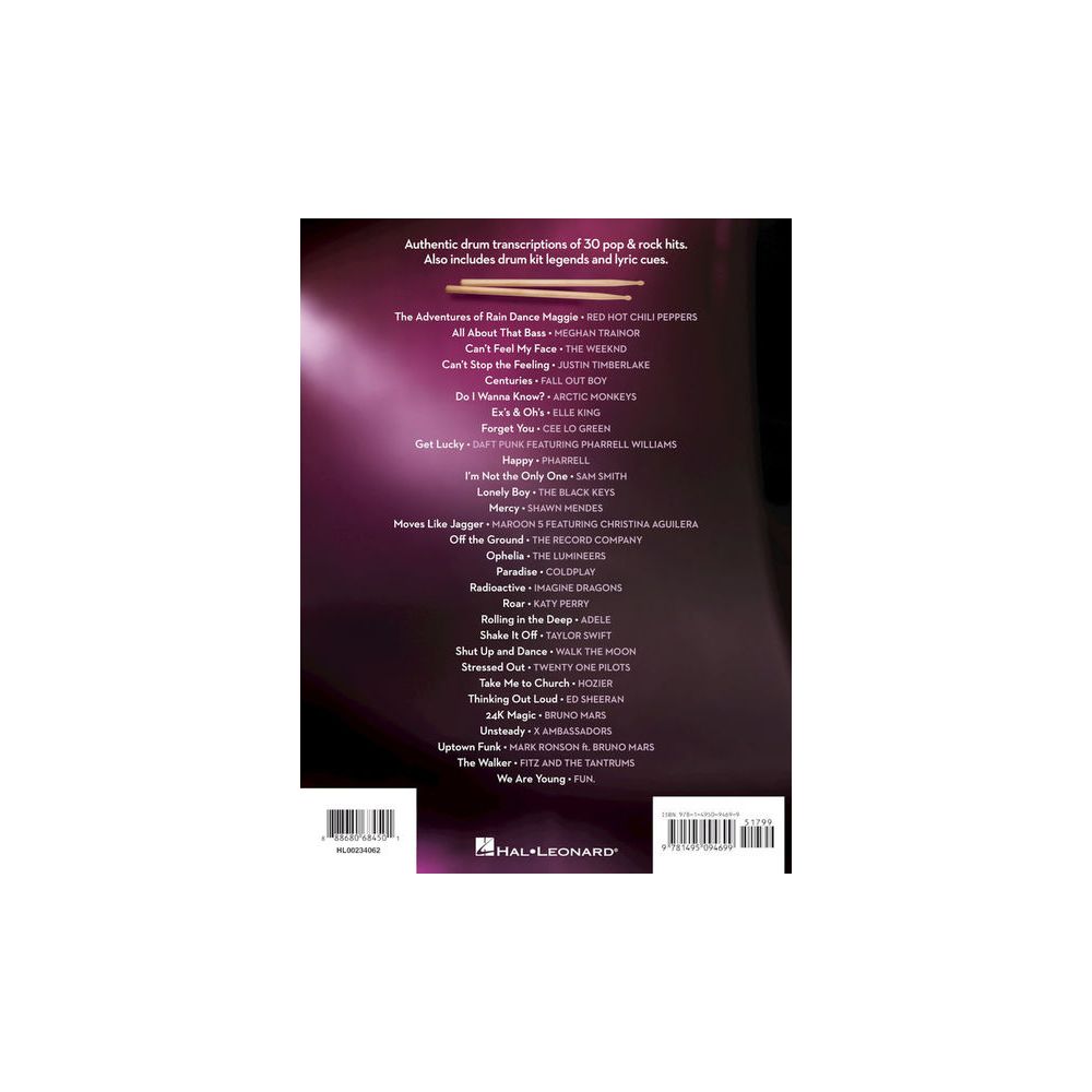 Hal Leonard Drum Chart Hits – Thomann Ireland