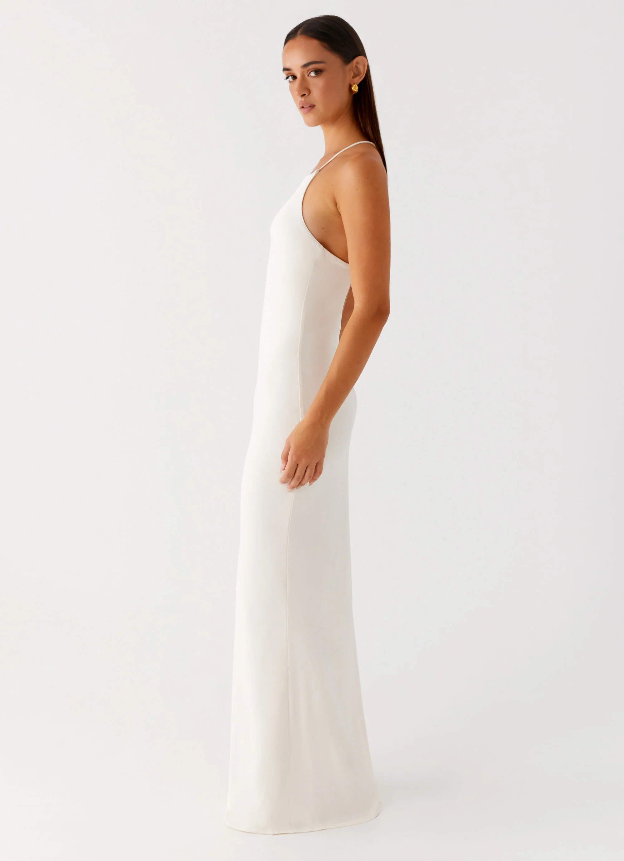 Raffa Pearl Maxi Dress - Ivory