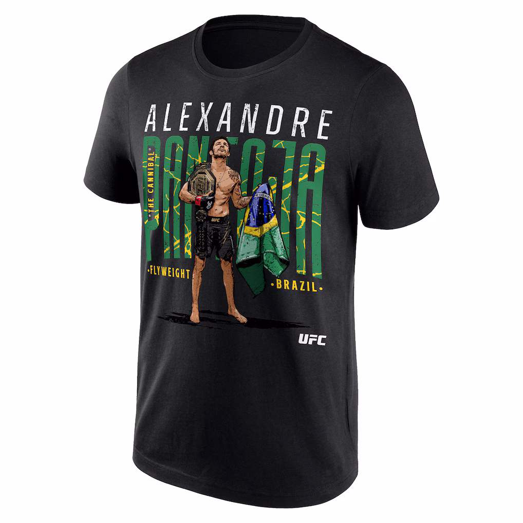 UFC Alexandre Pantoja Brazil Pose T-Shirt - Black - Mens