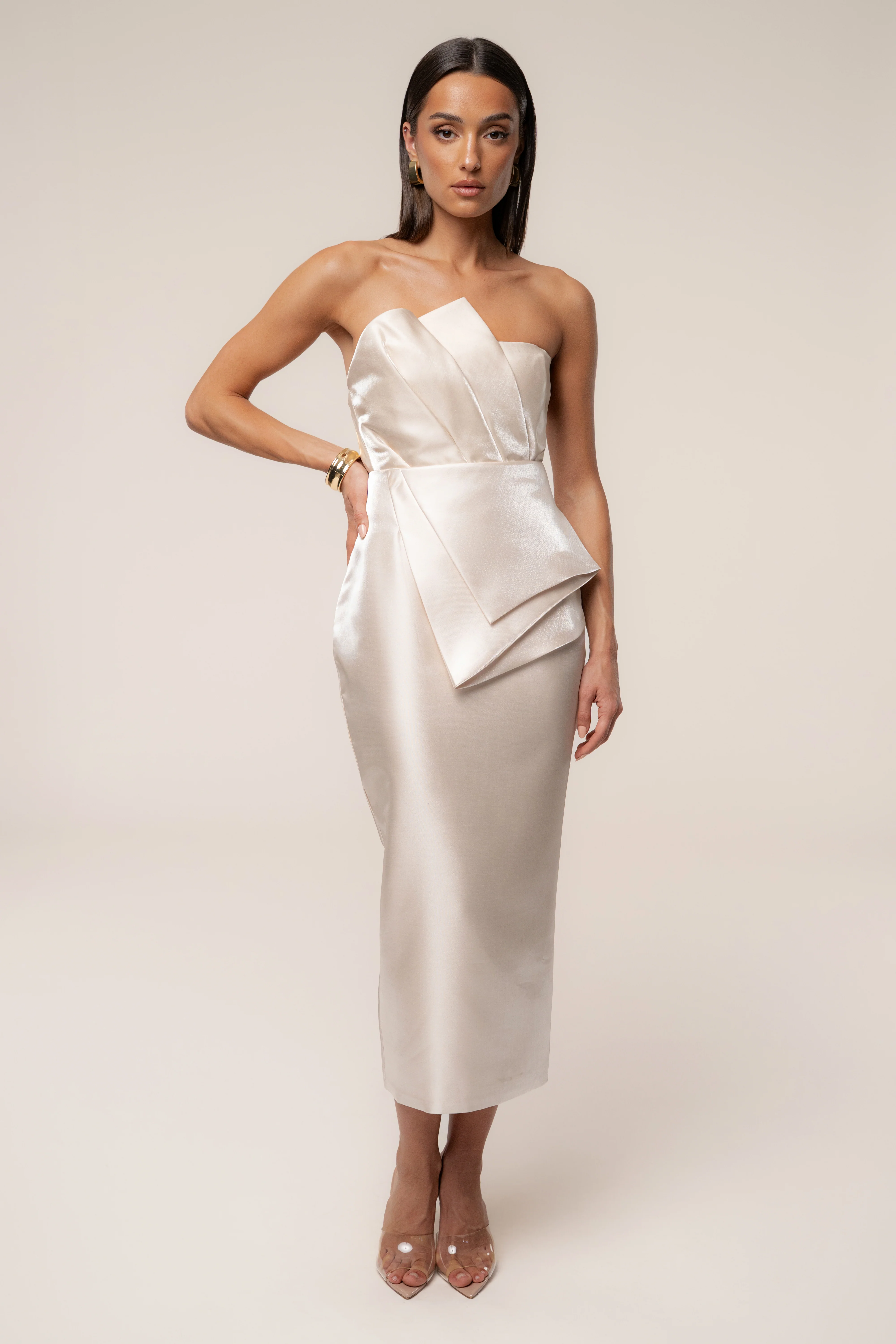 Champagne Gala Pleated Top